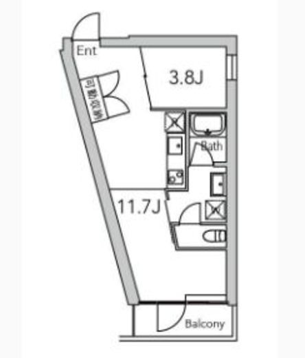 グランデュオ代々木2 (GranDuo YoyogiⅡ) 208 間取り図