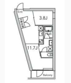 グランデュオ代々木2 (GranDuo YoyogiⅡ) 208 間取り図