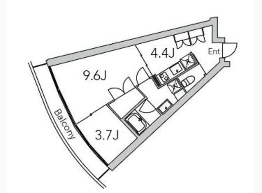 グランデュオ代々木2 (GranDuo YoyogiⅡ) 302 間取り図
