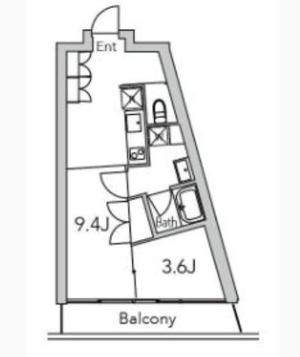 グランデュオ代々木2 (GranDuo YoyogiⅡ) 405 間取り図