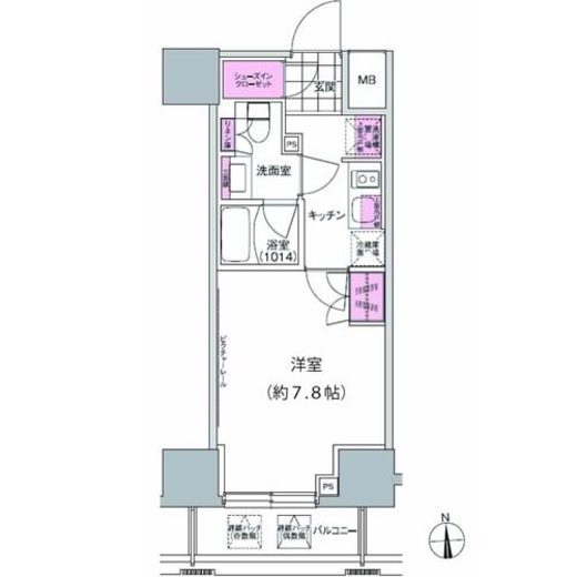 プレジリア東日本橋 1203 間取り図