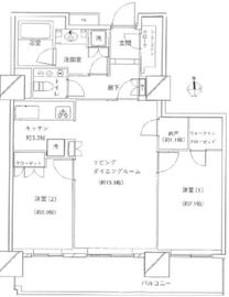 コスモポリス品川 15階 間取り図