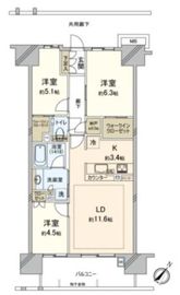 プレミスト東京王子 14階 間取り図