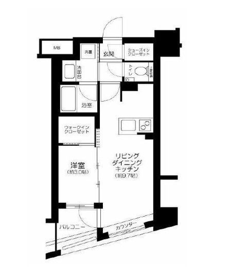 リビオレゾン千代田岩本町ルジェンテ 10階 間取り図