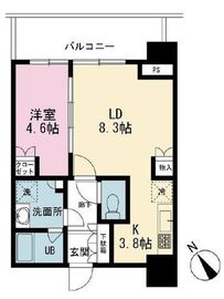 シティタワー新宿 10階 間取り図