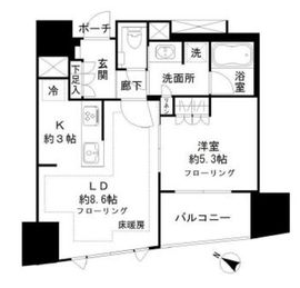 プラウド日本橋浜町 8階 間取り図