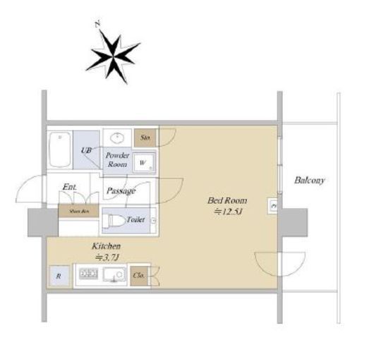シティタワー新宿 13階 間取り図