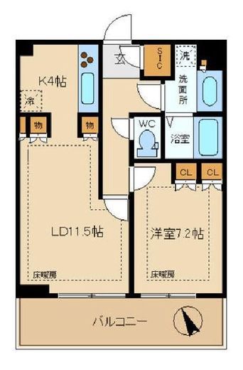 シティタワー新宿 14階 間取り図