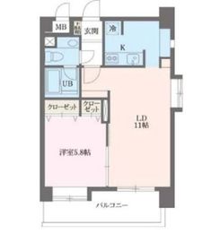 プライムアーバン早稲田 1002 間取り図
