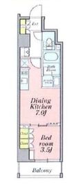 クレストコート新宿山吹町 302 間取り図
