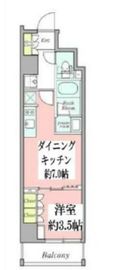 クレストコート新宿山吹町 602 間取り図