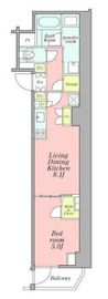 クレストコート新宿山吹町 504 間取り図
