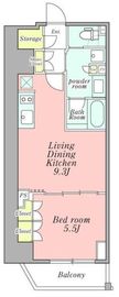 クレストコート新宿山吹町 503 間取り図