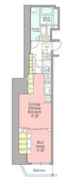 クレストコート新宿山吹町 603 間取り図