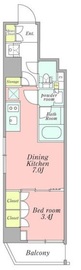 クレストコート新宿山吹町 802 間取り図