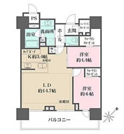 ブランズタワー豊洲 27階 間取り図