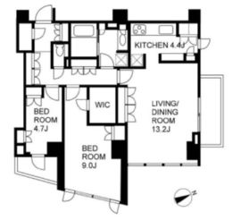 ブランズ六本木 3階 間取り図