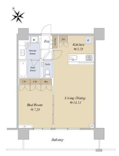 シティタワー新宿 21階 間取り図