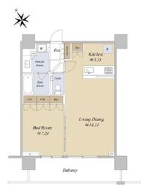 シティタワー新宿 21階 間取り図