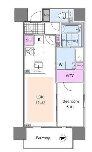 BELISTA新御徒町 (ベリスタ新御徒町) 7階 間取り図