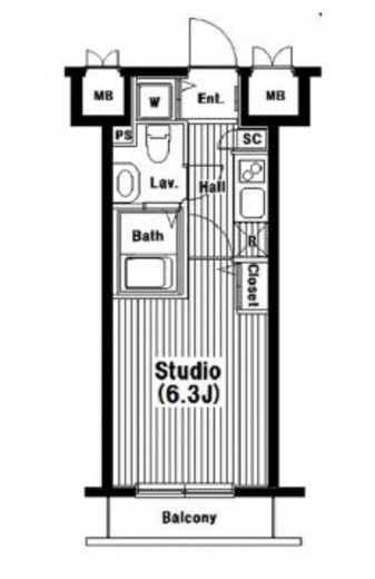 グランド・ガーラ高輪 10階 間取り図