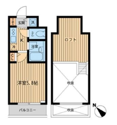 ザ・パーククロス市ヶ谷 503 間取り図
