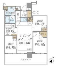 ブリリア有明シティタワー 17階 間取り図