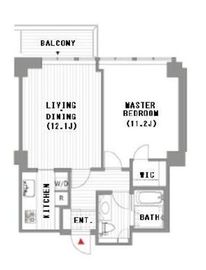 六本木ヒルズゲートタワーレジデンス 1206 間取り図