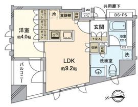 パークリュクス高輪 3階 間取り図