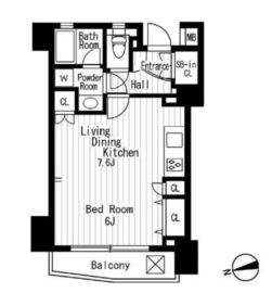 グランドパーク池尻大橋 5階 間取り図