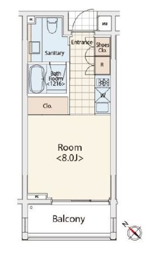 カスタリア初台2 203 間取り図