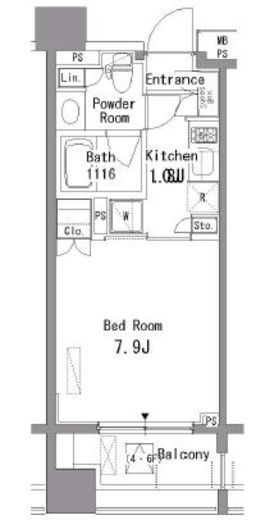 パークアクシス西ヶ原 304 間取り図