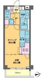 カスタリア高輪台2 307 間取り図