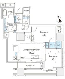 プラウド新虎通り 3階 間取り図