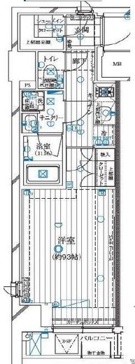 レガリス月島ベイサイドコート 201 間取り図