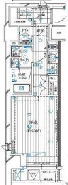 レガリス月島ベイサイドコート 201 間取り図