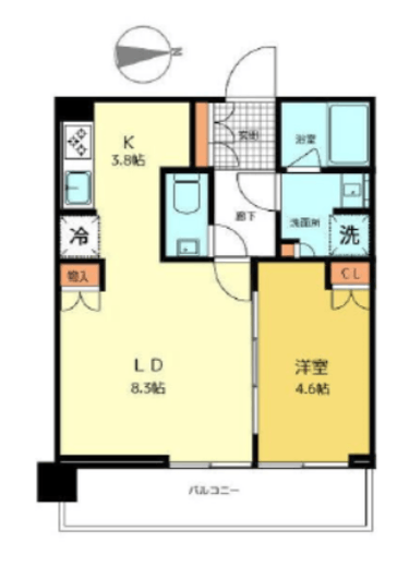 シティタワー新宿 17階 間取り図