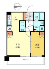 シティタワー新宿 17階 間取り図