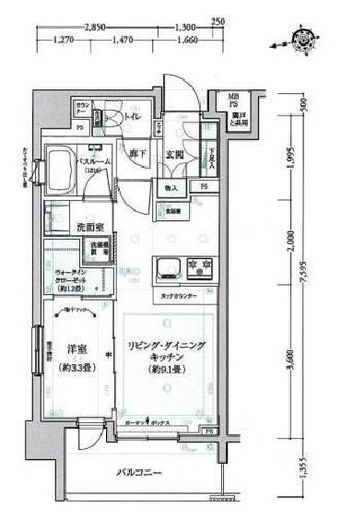 クリオ椎名町アーバンテラスEX 6階 間取り図