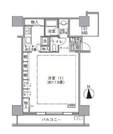 アクティ汐留 709 間取り図