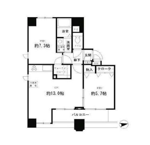 パークヒルズ 703 間取り図