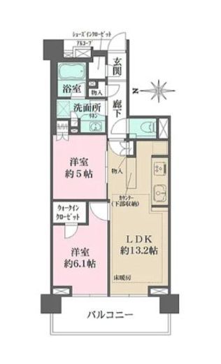 ザ・パークハウス東品川 8階 間取り図