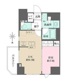 リストレジデンス蔵前 9階 間取り図