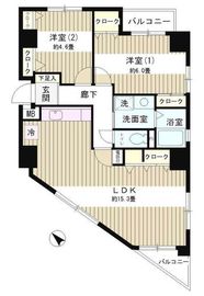 パークサイド小石川植物園 9階 間取り図