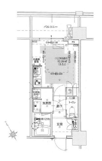 シティタワー新宿 5階 間取り図