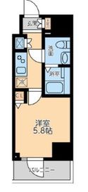 プライマル品川大森海岸 1504 間取り図