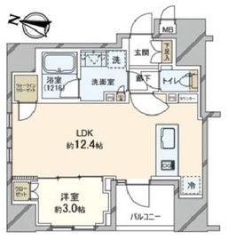 プレミスト渋谷宮益坂 7階 間取り図