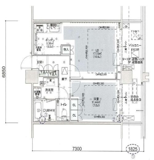 シティタワー新宿 16階 間取り図