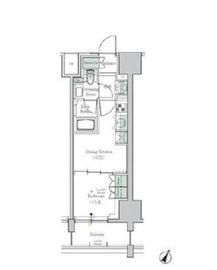 ONE ROOF RESIDENCE TAMACHI (ワンルーフレジデンス田町) 411 間取り図