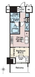 ベルファース森下フォレスト 504 間取り図